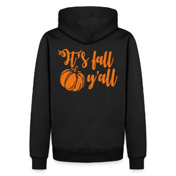 It's Fall Y'all Funny Vintage Pumpkin Gift - Männer Premium Bio Hoodie - Schwarz - Hinten - Nico (187cm)