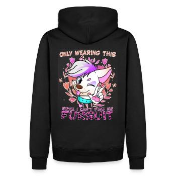 Je ne porte que ça parce que je ne peux pas porter ma fursuit - Sweat à capuche Premium bio Homme - noir - Dos - Nico (187cm)