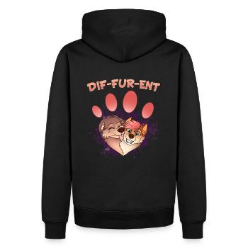 Dif-Fur-Ent I Furry Fandom I Furries Cosplay - Männer Premium Bio Hoodie - Schwarz - Hinten - Nico (187cm)