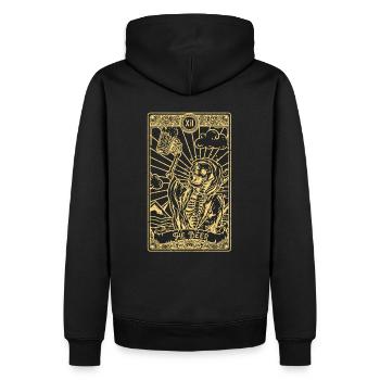 La bière I carte de Tarot gothique je diseuse de bonne aventure - Sweat à capuche Premium bio Homme - noir - Dos - Nico (187cm)