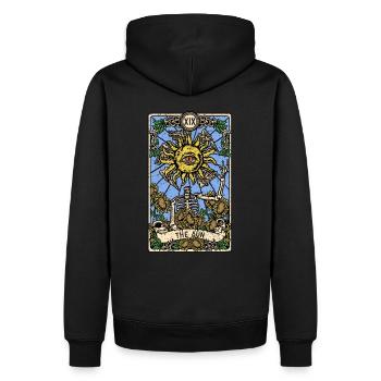 The Sun I Goth Tarot Card I Fortune Teller - Men’s Premium Organic Hoodie - black - Back - Nico (187cm)