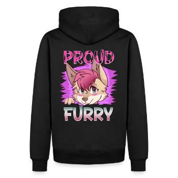 Proud Furry I Furries Cosplay Fandom - Männer Premium Bio Hoodie - Schwarz - Hinten - Nico (187cm)
