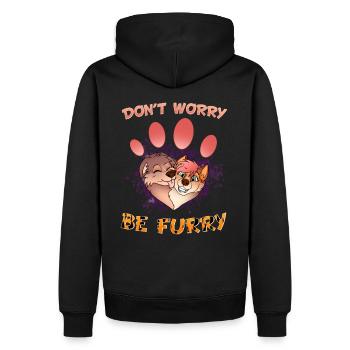 Ne vous inquiétez pas être Furry I Furries Fandom I Anime - Sweat à capuche Premium bio Homme - noir - Dos - Nico (187cm)