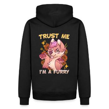 Trust me I'm a Furry I Furries Cosplay Fandom - Men’s Premium Organic Hoodie - black - Back - Nico (187cm)