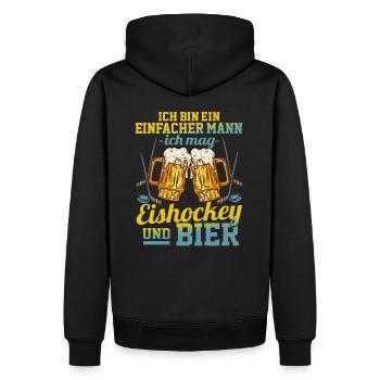 front 28241602773481507 - Männer Premium Bio Hoodie - Schwarz - Hinten - Nico (187cm)