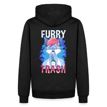 Furry Trash I Furries Convention I Anime Cosplay - Men’s Premium Organic Hoodie - black - Back - Nico (187cm)