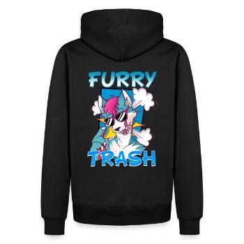 Furry Trash I Furries Convention I Anime Cosplay - Men’s Premium Organic Hoodie - black - Back - Nico (187cm)