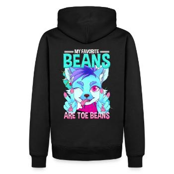 My favorite beans are toe beans I Furry Fandom - Men’s Premium Organic Hoodie - black - Back - Nico (187cm)