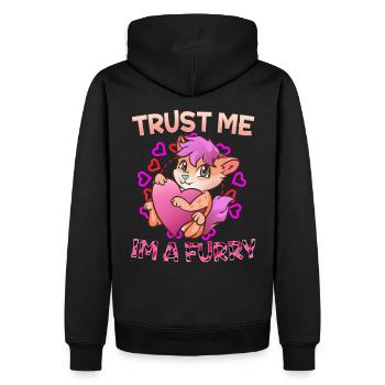 Trust me I'm a Furry I Furries Cosplay Fandom - Men’s Premium Organic Hoodie - black - Back - Nico (187cm)