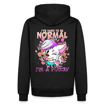 It's hard to be normal I'm a Furry I Cosplay - Männer Premium Bio Hoodie - Schwarz - Hinten - Nico (187cm)
