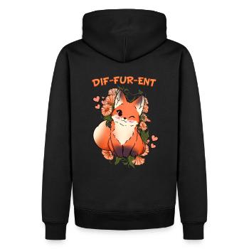 Dif-Fur-Ent I Furry Fandom I Furries Cosplay - Männer Premium Bio Hoodie - Schwarz - Hinten - Nico (187cm)