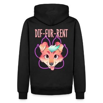 Dif-Fur-Ent I Furry Fandom I Furries Cosplay - Männer Premium Bio Hoodie - Schwarz - Hinten - Nico (187cm)