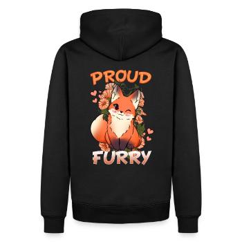 Proud Furry I Furries Cosplay Fandom - Männer Premium Bio Hoodie - Schwarz - Hinten - Nico (187cm)
