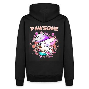 Pawsome I Furry Fandom Cospaly - Männer Premium Bio Hoodie - Schwarz - Hinten - Nico (187cm)