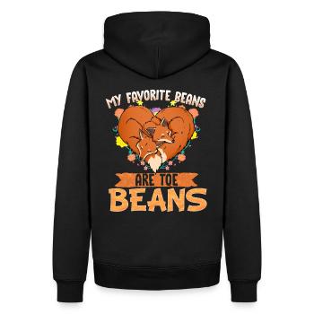 Mes haricots préférés sont les haricots d’orteil I Furry Fandom - Sweat à capuche Premium bio Homme - noir - Dos - Nico (187cm)