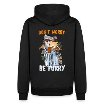 Don't worry be Furry I Furries Fandom I Anime - Men’s Premium Organic Hoodie - black - Back - Nico (187cm)