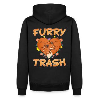 Furry Trash I Furries Convention I Anime Cosplay - Men’s Premium Organic Hoodie - black - Back - Nico (187cm)