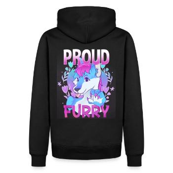 Proud Furry I Furries Cosplay Fandom - Männer Premium Bio Hoodie - Schwarz - Hinten - Nico (187cm)