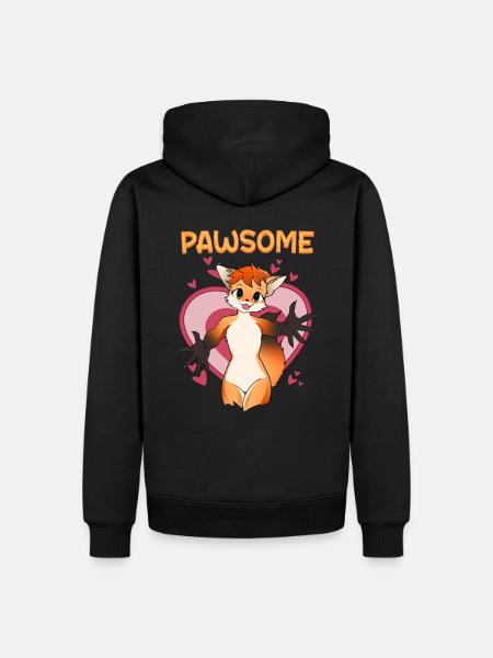 Pawsome I Furry Fandom Cospaly - Männer Premium Bio Hoodie - Schwarz
