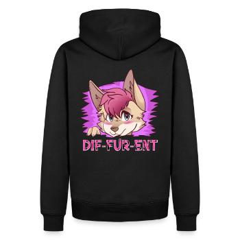 Dif-Fur-Ent I Furry Fandom I Furries Cosplay - Männer Premium Bio Hoodie - Schwarz - Hinten - Nico (187cm)