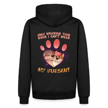 Je ne porte que ça parce que je ne peux pas porter ma fursuit - Sweat à capuche Premium bio Homme - noir - Dos - Nico (187cm)
