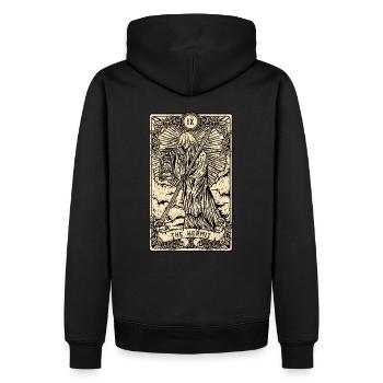 The Hermit I Witchcraft Tarot Card I Fortune - Männer Premium Bio Hoodie - Schwarz - Hinten - Nico (187cm)