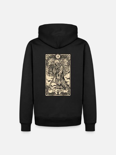 The Hermit I Witchcraft Tarot Card I Fortune - Men’s Premium Organic Hoodie - black