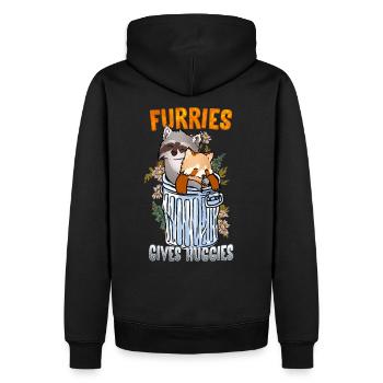 Les furries donnent Huggies I Furry Fandom I Cosplay - Sweat à capuche Premium bio Homme - noir - Dos - Nico (187cm)