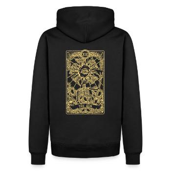 The Sun I Goth Tarot Card I Fortune Teller - Men’s Premium Organic Hoodie - black - Back - Nico (187cm)