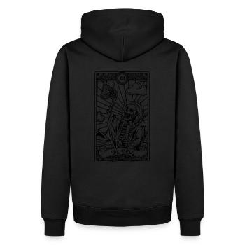 La bière I carte de Tarot gothique je diseuse de bonne aventure - Sweat à capuche Premium bio Homme - noir - Dos - Nico (187cm)