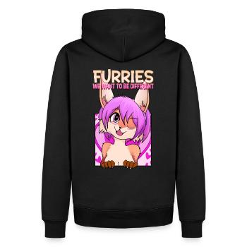 Furries we want to be different I Furries Fandom - Men’s Premium Organic Hoodie - black - Back - Nico (187cm)