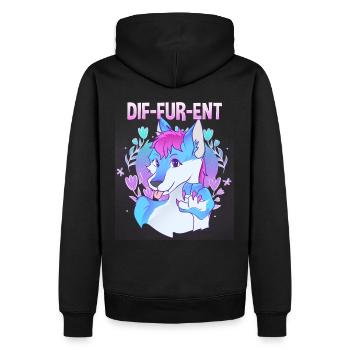 Dif-Fur-Ent I Furry Fandom I Furries Cosplay - Männer Premium Bio Hoodie - Schwarz - Hinten - Nico (187cm)