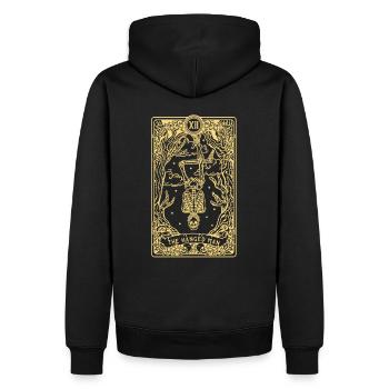 The Hanged Man I Goth Tarot Card I Fortune Teller - Männer Premium Bio Hoodie - Schwarz - Hinten - Nico (187cm)
