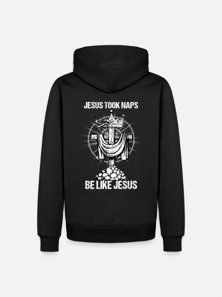Jesus Took Naps Be Like Jesus I Christian God - Männer Premium Bio Hoodie - Schwarz