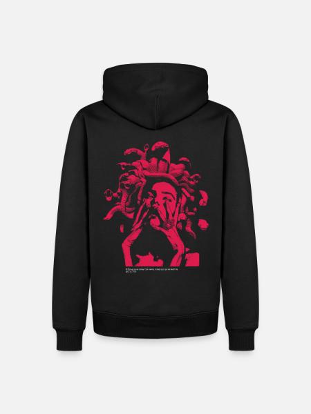 Medusa - Männer Premium Bio Hoodie - Schwarz