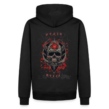 Death Metal Heavy Rock Musique - Sweat à capuche Premium bio Homme - noir - Dos - Nico (187cm)