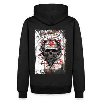 Death Metal Heavy Rock Musique - Sweat à capuche Premium bio Homme - noir - Dos - Nico (187cm)