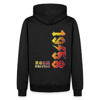 Birthday Rock Edition 1958 - Sweat à capuche Premium bio Homme - noir - Dos - Nico (187cm)