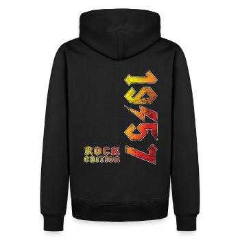 Birthday Rock Edition 1957 - Sweat à capuche Premium bio Homme - noir - Dos - Nico (187cm)
