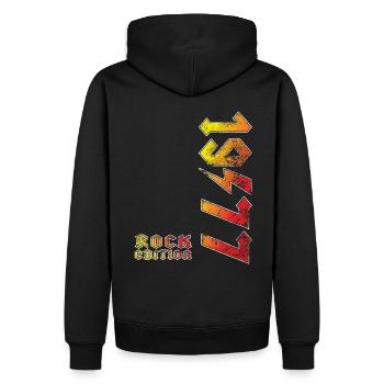 Birthday Rock Edition 1977 - Sweat à capuche Premium bio Homme - noir - Dos - Nico (187cm)