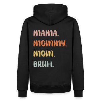 Chemise de vie maman, maman, maman, cadeau de fête des mères, - Sweat à capuche Premium bio Homme - noir - Dos - Nico (187cm)
