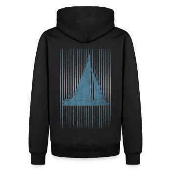 Propre voilier voilier - Sweat à capuche Premium bio Homme - noir - Dos - Nico (187cm)
