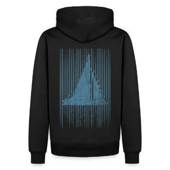 Catamaran Voilier Bateau - Sweat à capuche Premium bio Homme - noir - Dos - Nico (187cm)
