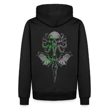 Gefallener Engel - Männer Premium Bio Hoodie - Schwarz - Hinten - Nico (187cm)