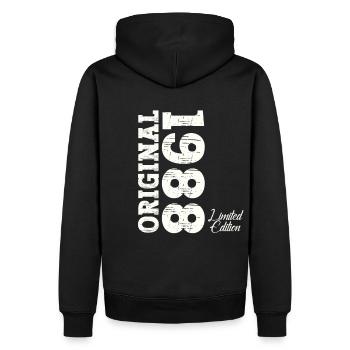 Né en 1988 35ème anniversaire Cadeau homme / femme - Sweat à capuche Premium bio Homme - noir - Dos - Nico (187cm)