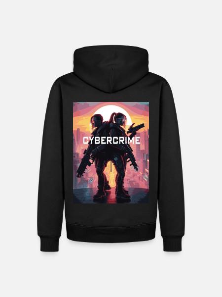cyber 05 - Männer Premium Bio Hoodie - Schwarz