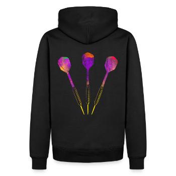 Fléchettes fléchettes - Sweat à capuche Premium bio Homme - noir - Dos - Nico (187cm)