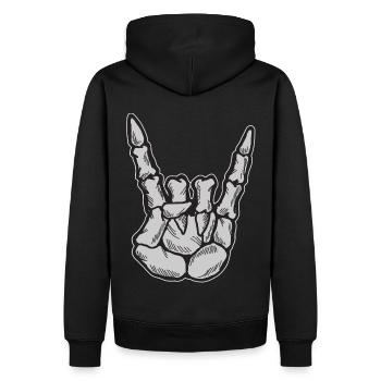 Werten Sie Ihren Stil mit ikonischer - Männer Premium Bio Hoodie - Schwarz - Hinten - Nico (187cm)