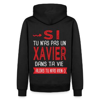 Si tu n as pas un Xavier dans ta vie Cadeau Humour - Sweat à capuche Premium bio Homme - noir - Dos - Nico (187cm)
