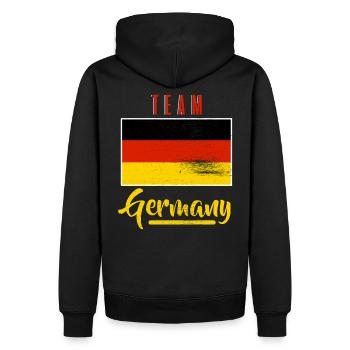Team Germany Gift Sport Home fier - Sweat à capuche Premium bio Homme - noir - Dos - Nico (187cm)